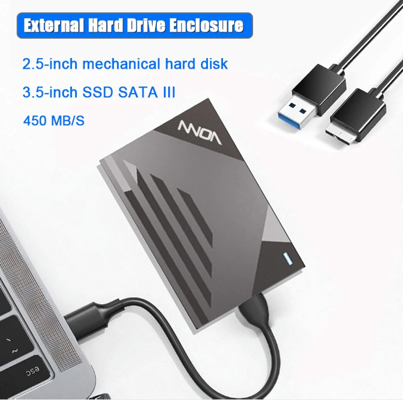 2.5 SSD Enclosure 5Gbps Hard Drive Case SATA to USB 3.1 Solid State Drive USB C UASP Hard Hisk Box HDD for WD Seagate Samsung