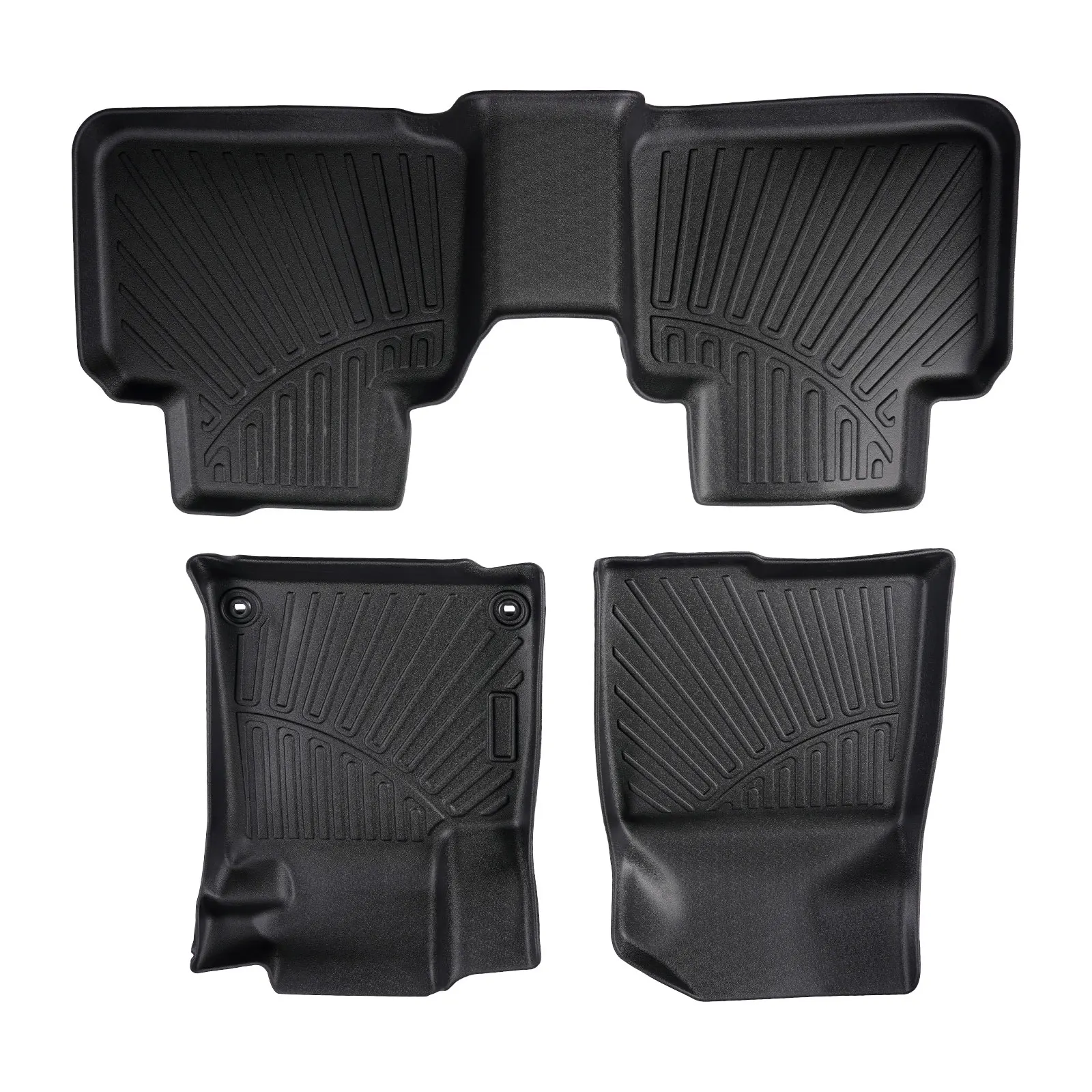 

Rubber Floor Mats Liner 3pcs for Honda Accord Sedan 2018-2022 All Weather Black