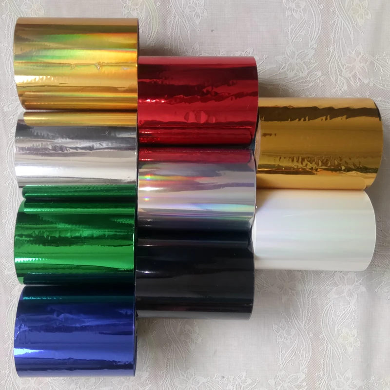 8 cm Heißprägefolie Papier Leder Tuch Paket Box DIY Dekoration Zubehör 120 Meter/Rolle – Detail 3
