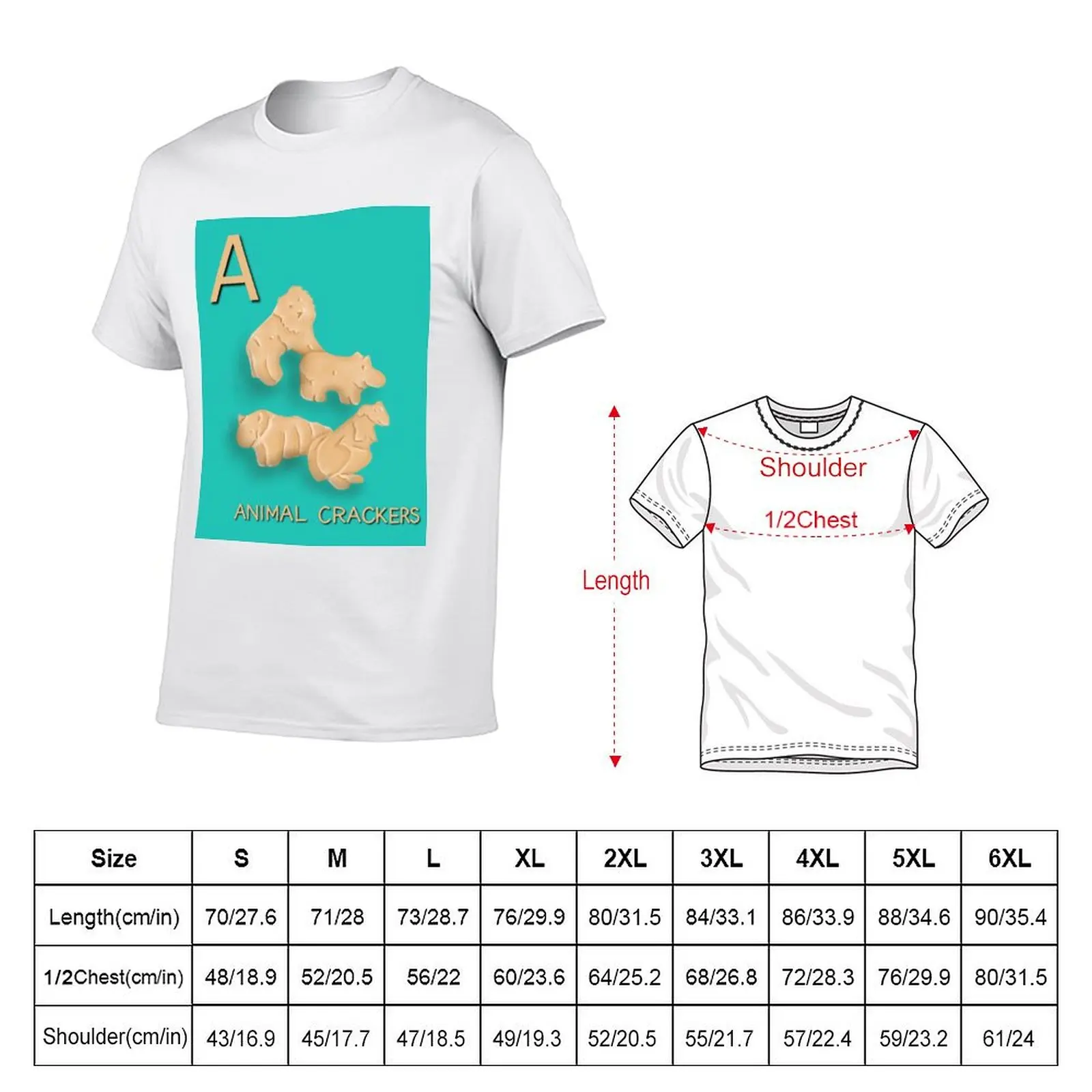 A is for Animal Crackers T-Shirt Plus Size Basic Short Sleeve Top