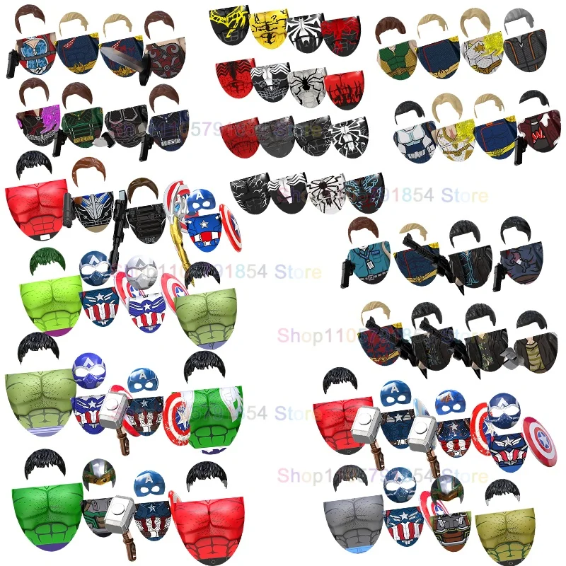 MOC Blind Box Movie Hero Character Action Figures Building Block Set Model Assembly Accessories Collection Festival Gifts TV6216