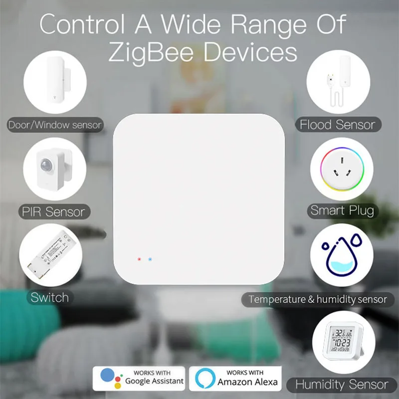 Tuya Smart Gateway Hub Smart Home Bridge WiFi ZigBee APP telecomando Wireless Alexa Google
