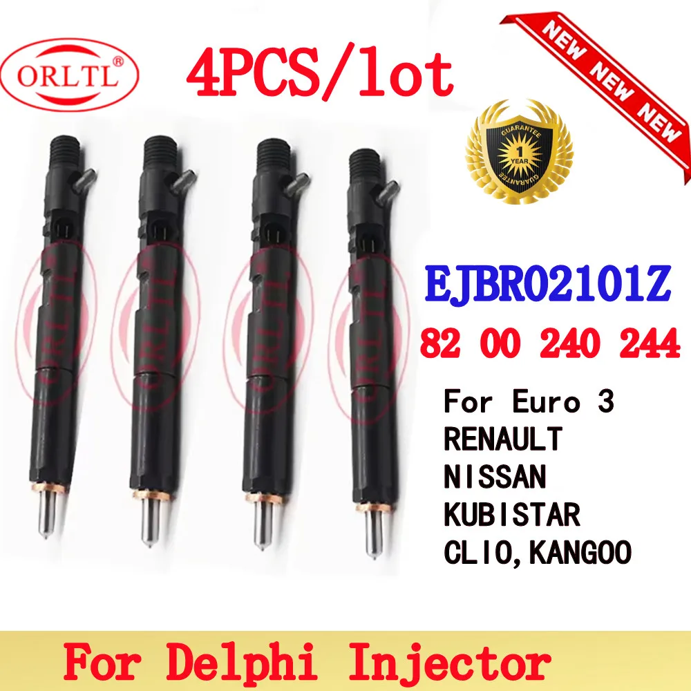 

4шт DIESEL 2101Z Топливная форсунка EJBR02101Z 8200240244 Форсунка Common Rail EJB R02101Z Дизельная форсунка для RENAULT NI SSANORLTL
