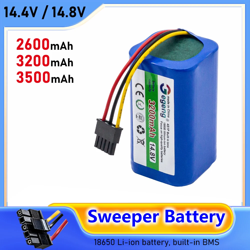 14.4V/14.8V 3500mAh rechargeable Li-Ion Battery N011-4S1P for Xiaomi Mi Robot Vacuum Mop 2 Lite MJSTL E10 E12 B11 Vacuum Cleaner