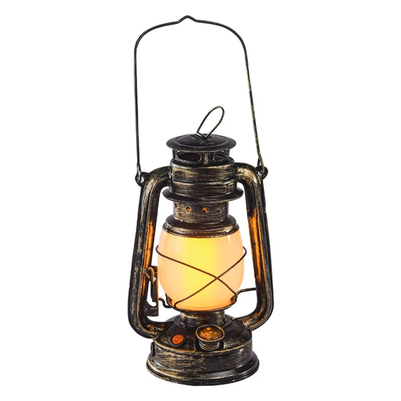 Rechargeable Retro Horse Lantern LED Flame Light Multi-functional for Camping Tent