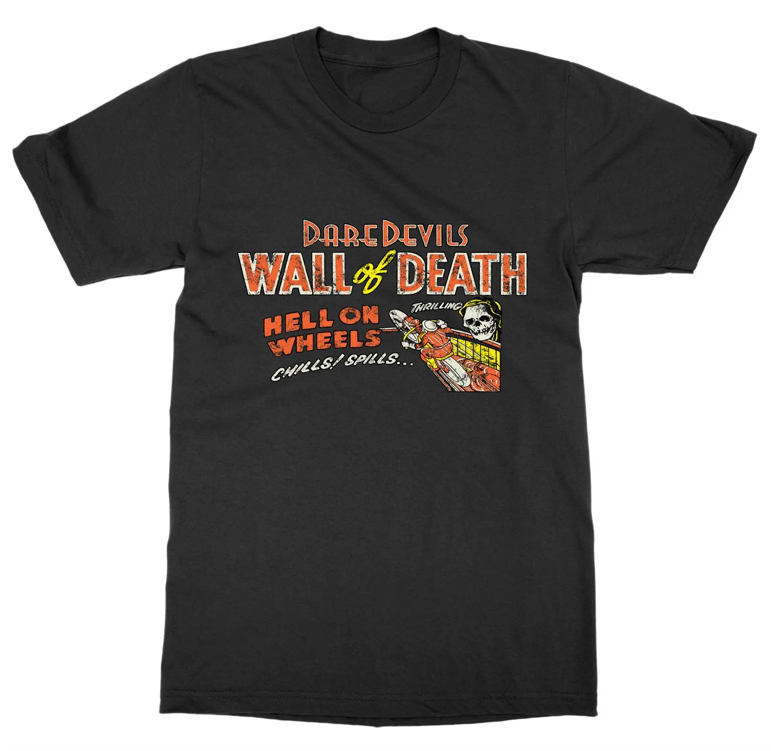 Vintage Motorcycle T-shirt the Wall of Death Vintage Motorcycle Artwork Cafe Racer Motorcycles.