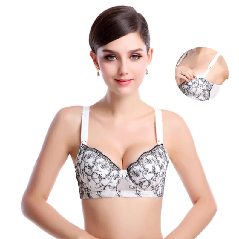 100% Cotton Plus Size Cups Push Up Gather  Fashion Lace Nursing Bra Maternity Bra Breastfeeding Bra