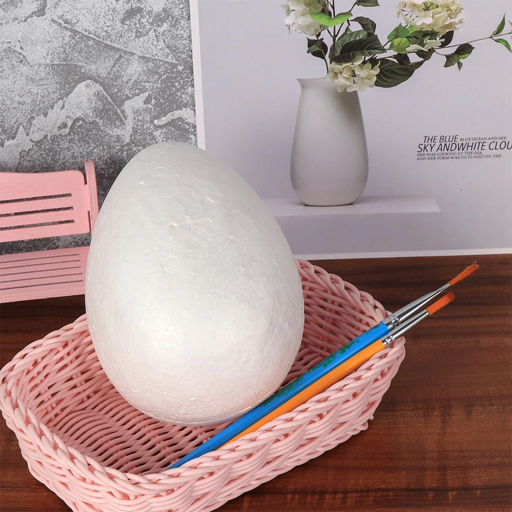 

10 Pcs White Foams Decorative Eggs Eggs Durable Craft Paintable Easter Decorations Festival Ornaments DIY Projects