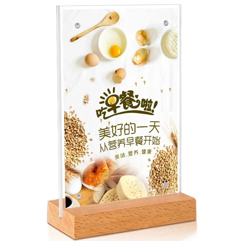 

A4 210x297mm Magnetic Restaurant Menu Paper Holder Photo Ad Poster Flyer Frame 8.5 x 11 Inches Acrylic Sign Holder Display Stand