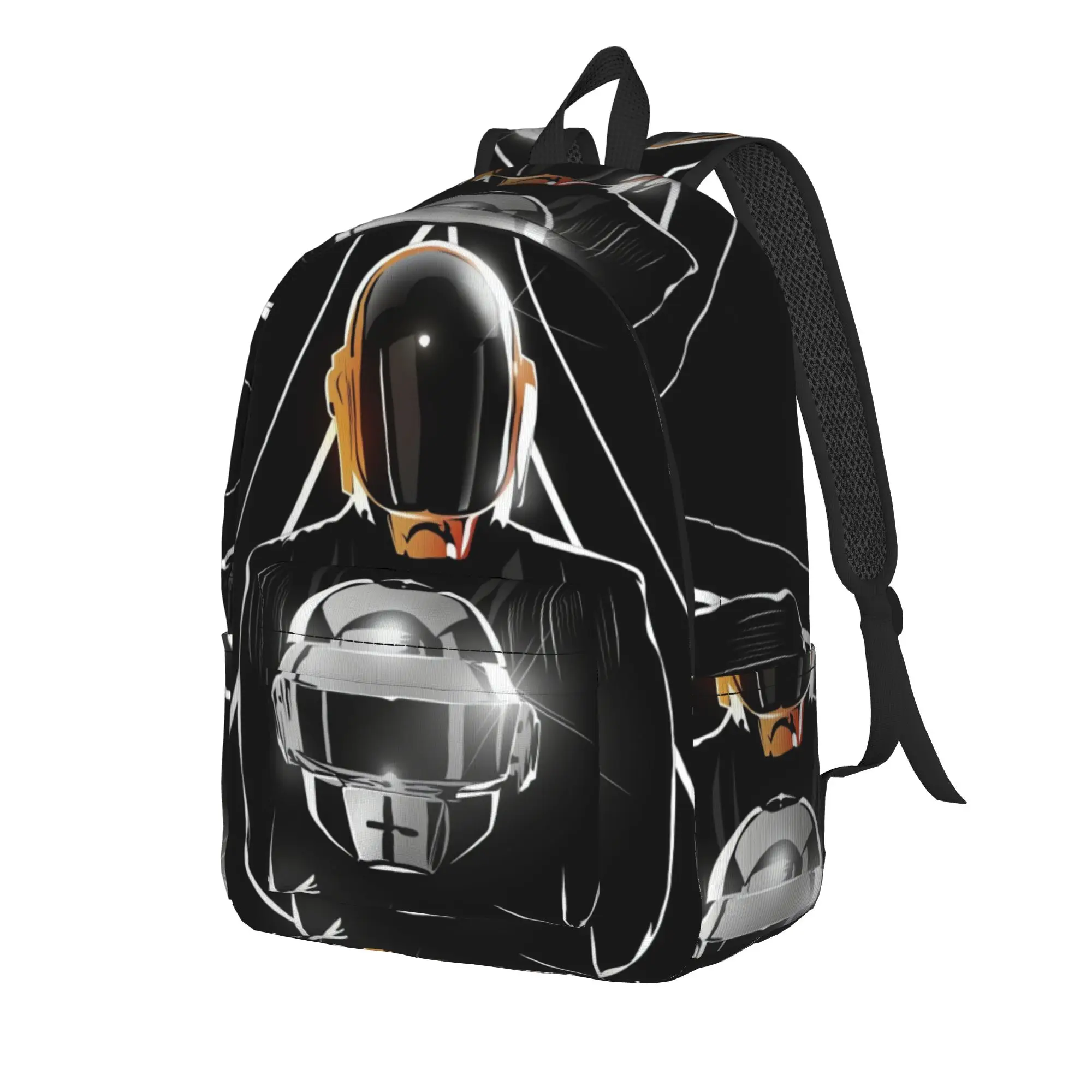 Daft Punk Electronic Music Backpack  Women Men Polyester Daily Backpacks Lightweight Funny School Bags Rucksack