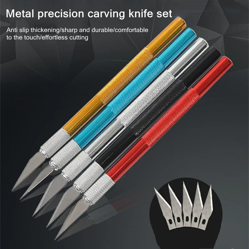

TE-10 Metal Carving Scalpel Knife Tools Kit Anti-Slip Blades Engraving Craft Knives Mobile Phone PCB DIY Hobby Repair Hand Tools