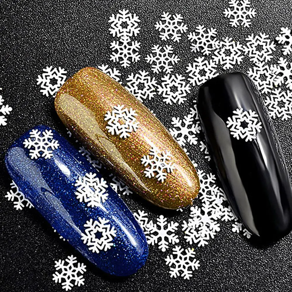 Supplies Elk Snowman for Women Girls Gift Nail Flakes Slices Snowflake Nail Sequins Nail Art Decoration 3D Sparkles Sequins