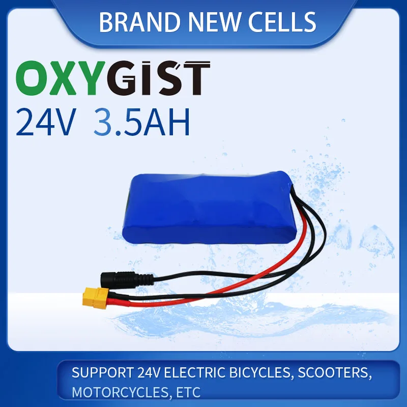 

18650 7S1P-7S4P 3.5Ah-14Ah OXYGIST 24V 25.2V Lithium Battery Pack With 20A BMS New for Scooter wheelchair LED light equipment