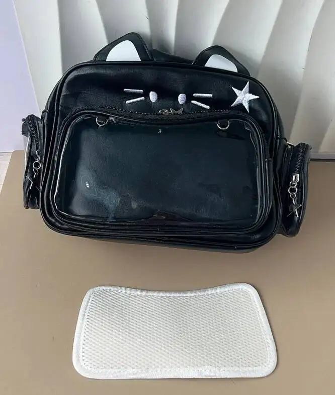 Ita Bag Cool Y2k Aesthetic Travel Bags All Match Kawaii Cartoon Cat Schoolbags Sweet Preppy Japanese Transparent Backpacks Women