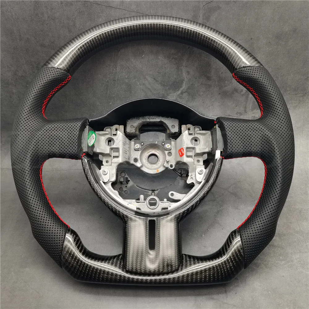 Racing Cuatomized Carbon Fiber Sports Steering Wheel Leather Compatible for SUBARU BRZ Toyota 86 2013-2014