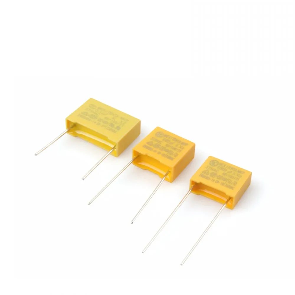 100 Stück 275VAC X2 Sicherheitskondensator 275V 10mm 15mm 22,5mm 27,5mm 0,022UF 0,047UF 0,1UF 0,22UF 0,47UF 0,68UF 1UF Polypropylen-Film – Detail 5