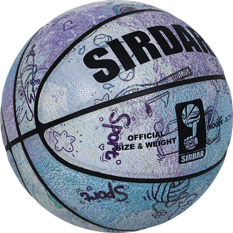 Sirdar-本物のグラフィティ吸湿バスケットボール、耐摩耗性、pu、屋内と屋外に適しています、サイズ7、大人に適しています