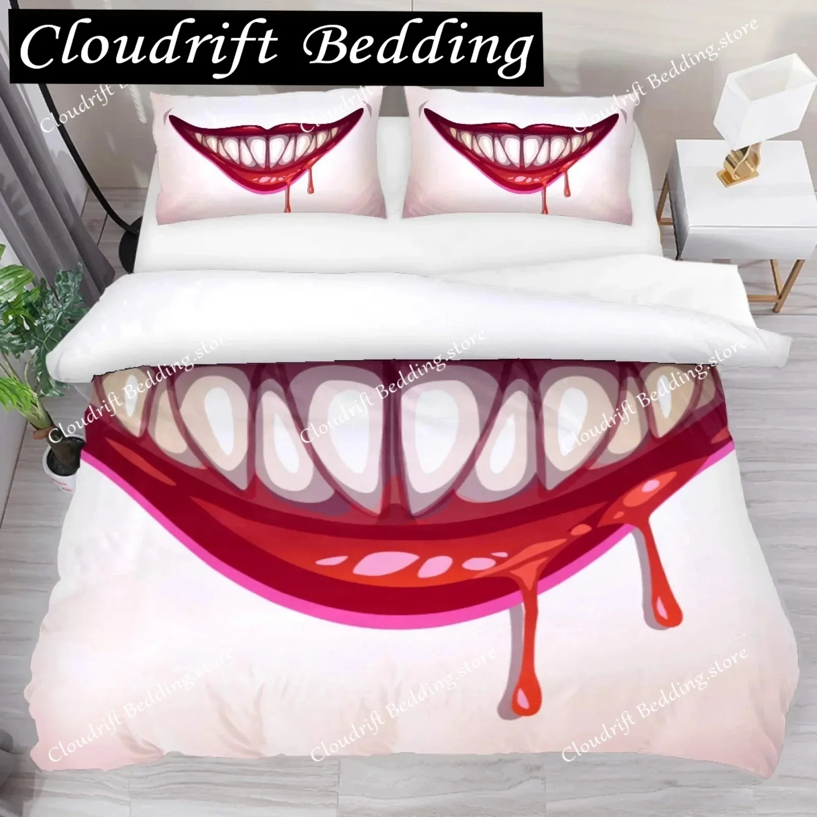 

Комплект постельного белья на Хэллоуин: пододеяльник «Кровавые руки» для подростков, страшные красные пятна крови, полиэстер