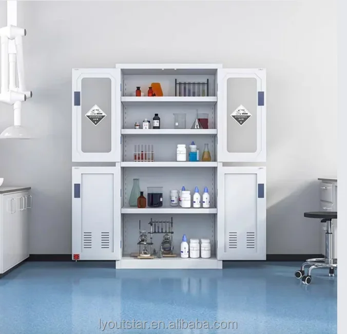 PP Reagent Reagent Medicine Acid Storage Cabinet With Shelve For School Laboratory Hospitals