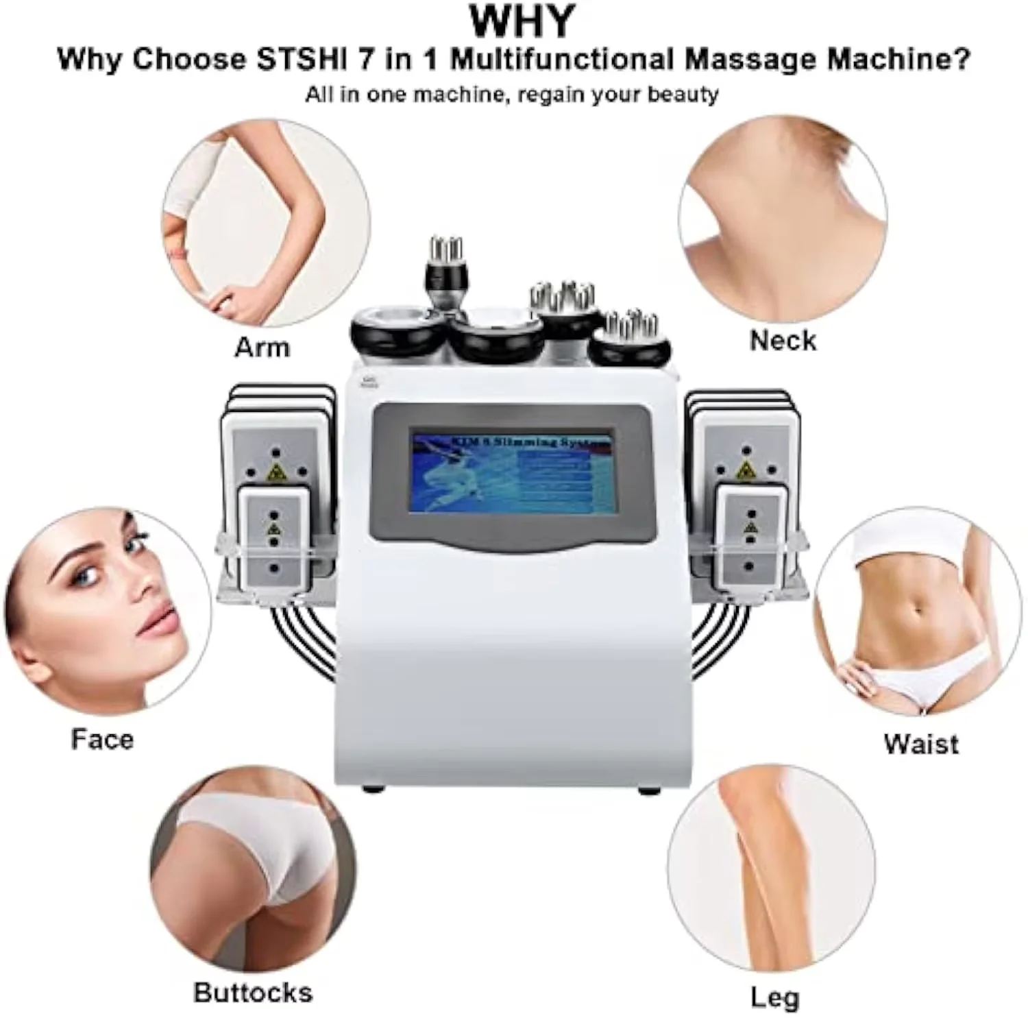 

OEM ODM 6 in 1 Multifunctional Slimming Device Body Massager Multifunction Beauty Device Use Skin Care Tool Cellulite Removal