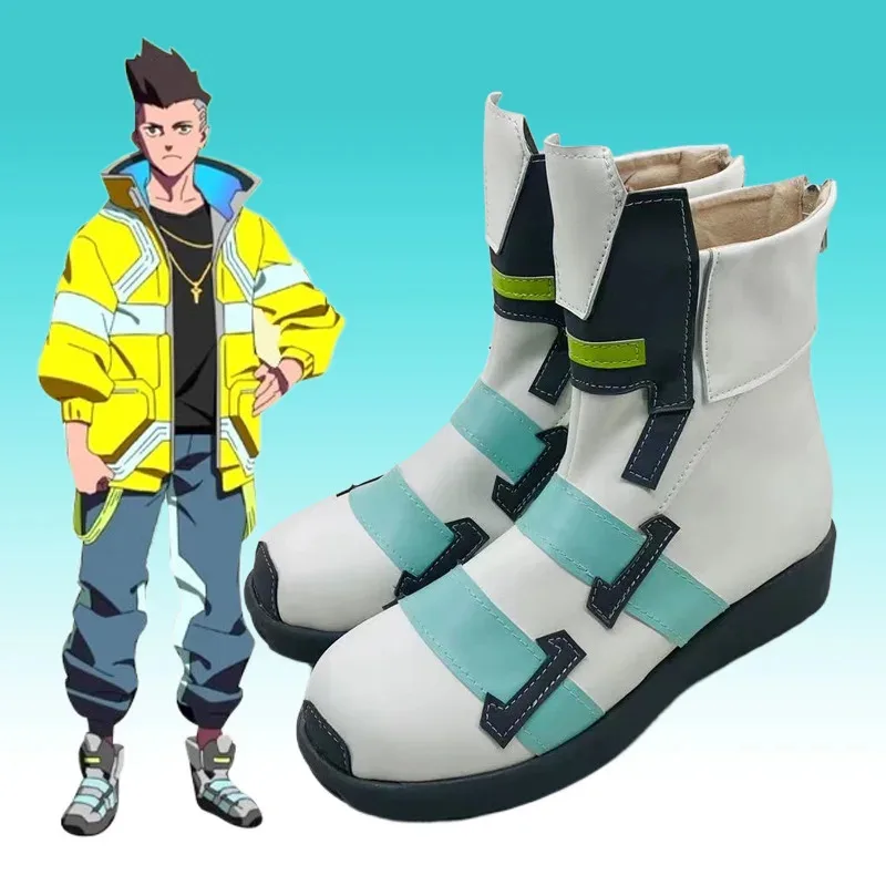 

1001 Киберпанк Edge Walker Cos Мужской Владелец Дэвида Мартинес Обувь для косплея Двумерное анимационное шоу