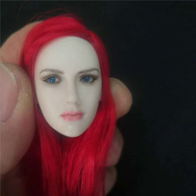 1/6 Beauty Female Head Sculpt Attractive Blue Eyes Nordic Viking Beauty Head Sculpture Art Photography Model For 12'' Body