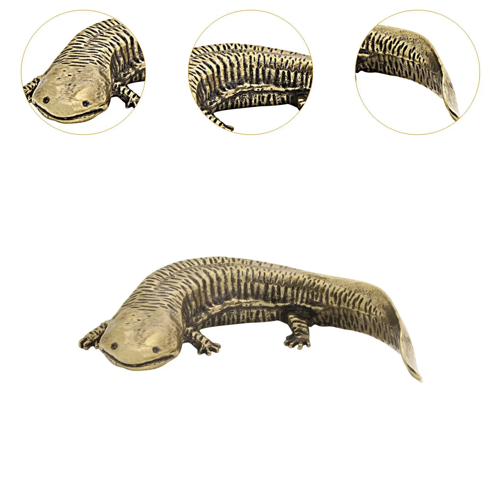Copper Salamander Sculpture Miniature Creative Ornament Simulation Collections