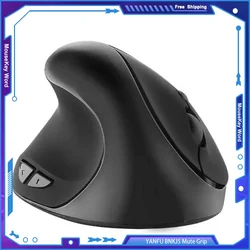 YANFU BNKJ5 Mute Grip Left Hand Wireless 2.4G Mouse Ergonomic Applicable Snail Bionic Relief Joints Office Dry Battery Version