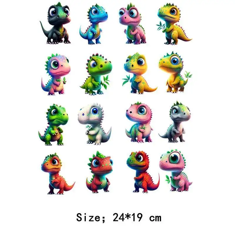 Cute Dinosaur Baby Mini Patch for Clothing DIY Children\'s Printing, Used for Clothing Ironing Applications