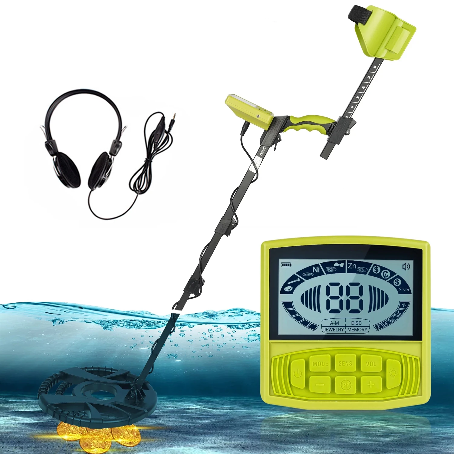 New Professional Metal Detector M55B, Undergroud Gold Finder,Treasure Hunter with 10\