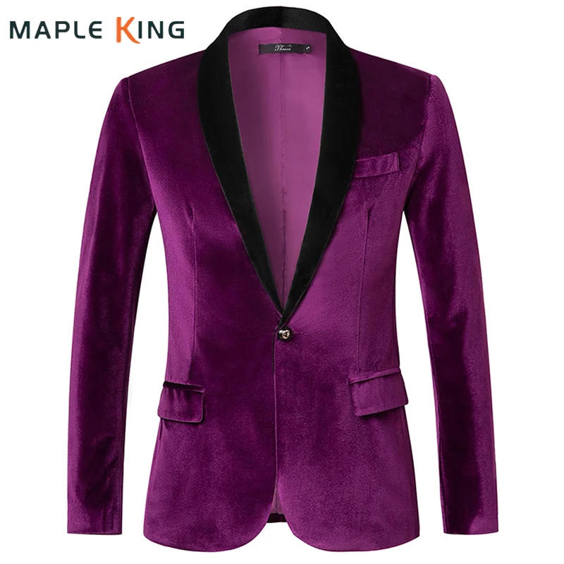 

Velvet Single Breasted Suit Jacket Mens Blazer De Hombre Elegante Fiesta Wedding Formal Coat for Luxury Men Ternos Masculino 5XL