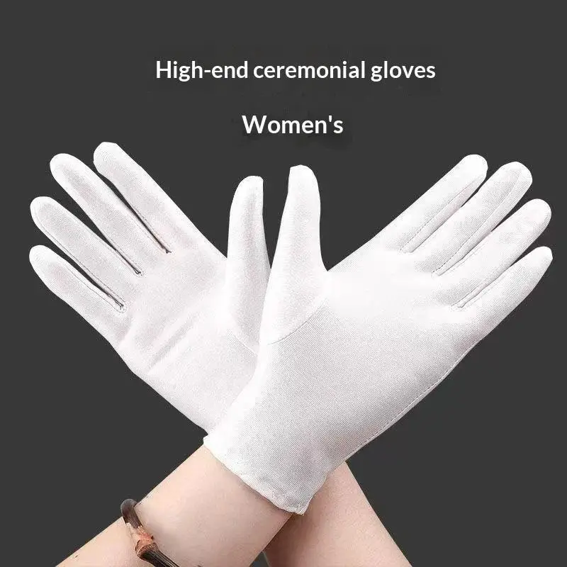 Modische Spandex-Elastizitätshandschuhe, Kurze Handschuhe für Partys, Abschlussbälle, Etikette, Aufführungen, Schmuckinspektion und Arbeit – Detail 14