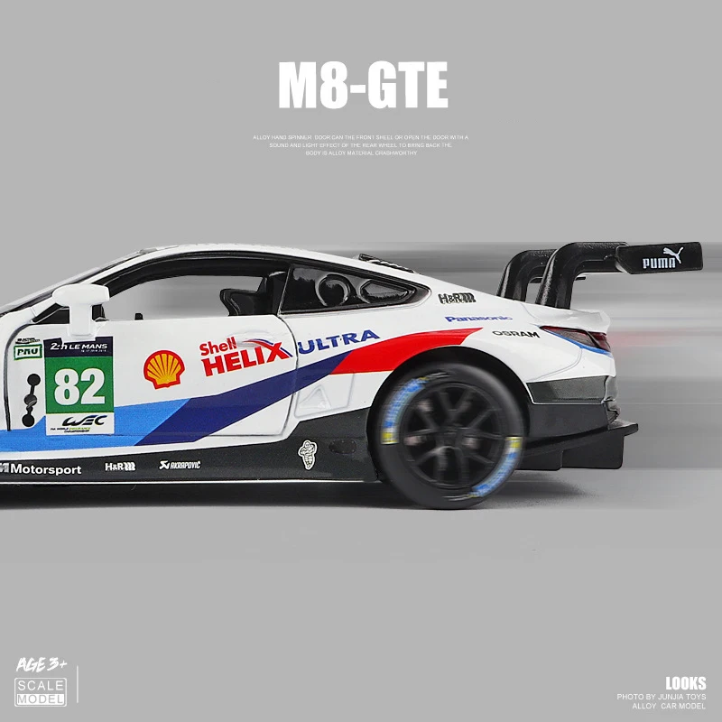 1:32 M8 GTE M4 M6 IM Le Mans Đua Xe Diecast Kim Loại Mô Hình Xe Ô Tô Đồ Chơi Mô Hình Âm Thanh & Kéo Nhẹ lưng Bộ Sưu Tập Bé Trai Tặng