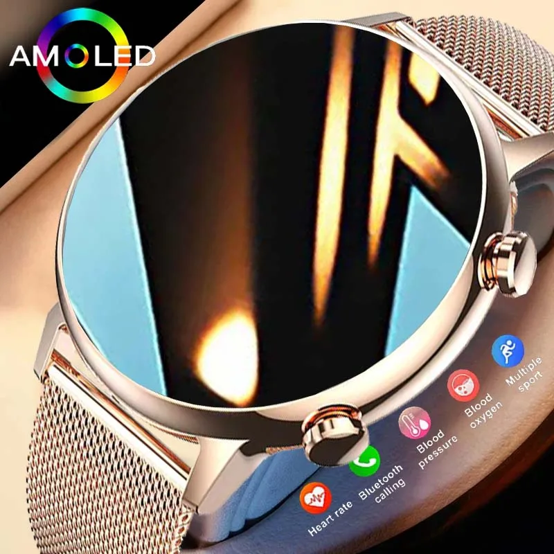 New Women's Smartwatch 2025 18MM 1.1inch AMOLED HD Screen NFC Bluetooth Call Waterproof Women Smartwatch For Android IOS Xiaomi