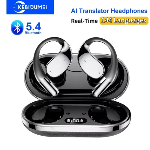 Auriculares con traductor AI 3 en 1, auriculares con traducción en tiempo Real de 140 idiomas, auriculares con cancelación de ruido, auriculares inalámbricos con traducción Bluetooth