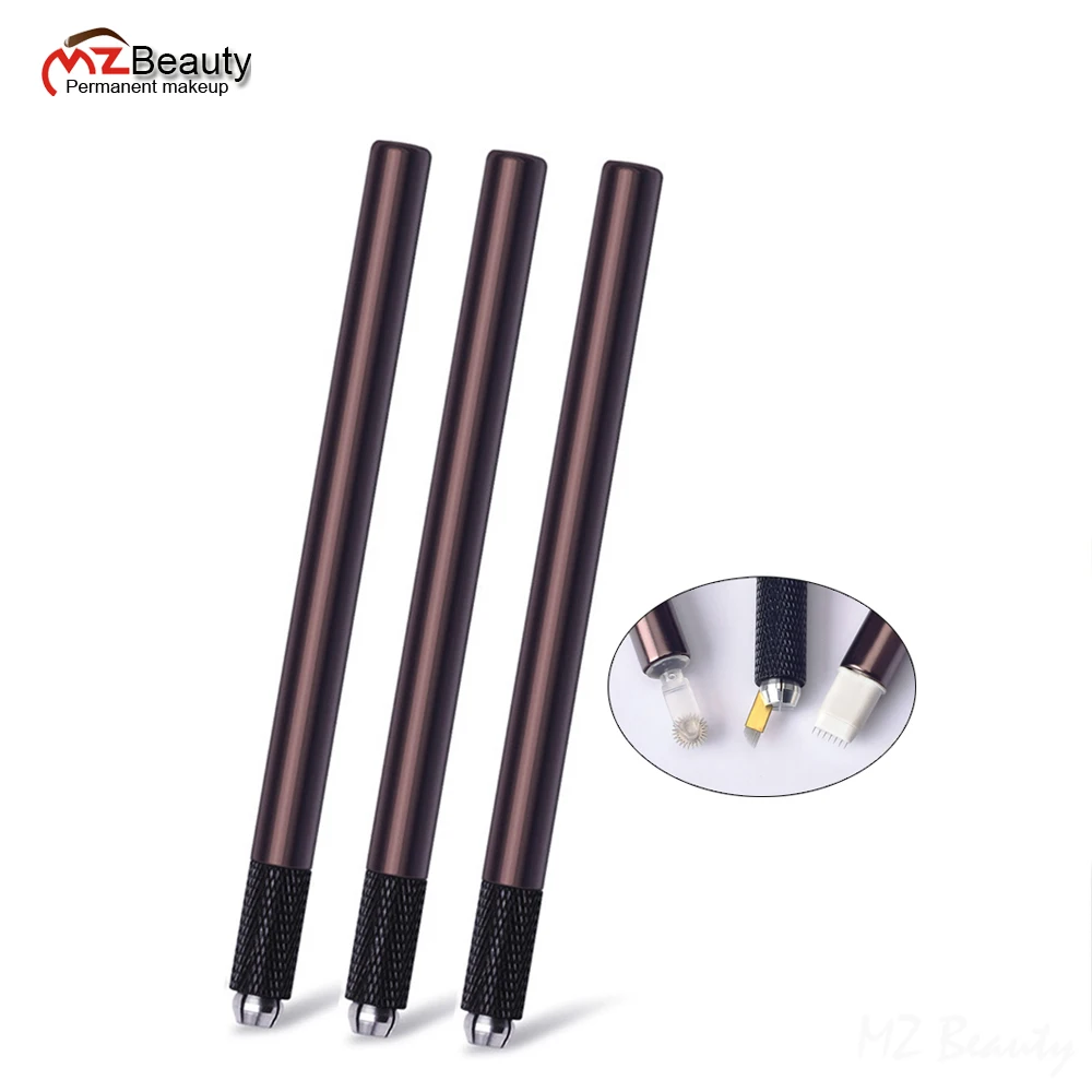 Microblading Pen Semi-Permanent Eyebrow Embroidery Handheld Precision Beauty Tool for Hair-Like Strokes Tattoo Needles Supplies