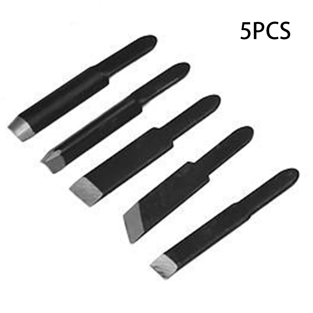 5pcs/Set Pro Wood Carving Blades For Woodworking Chisel Electric Machine Tool Durable Practical Wood Carving Blades Metal