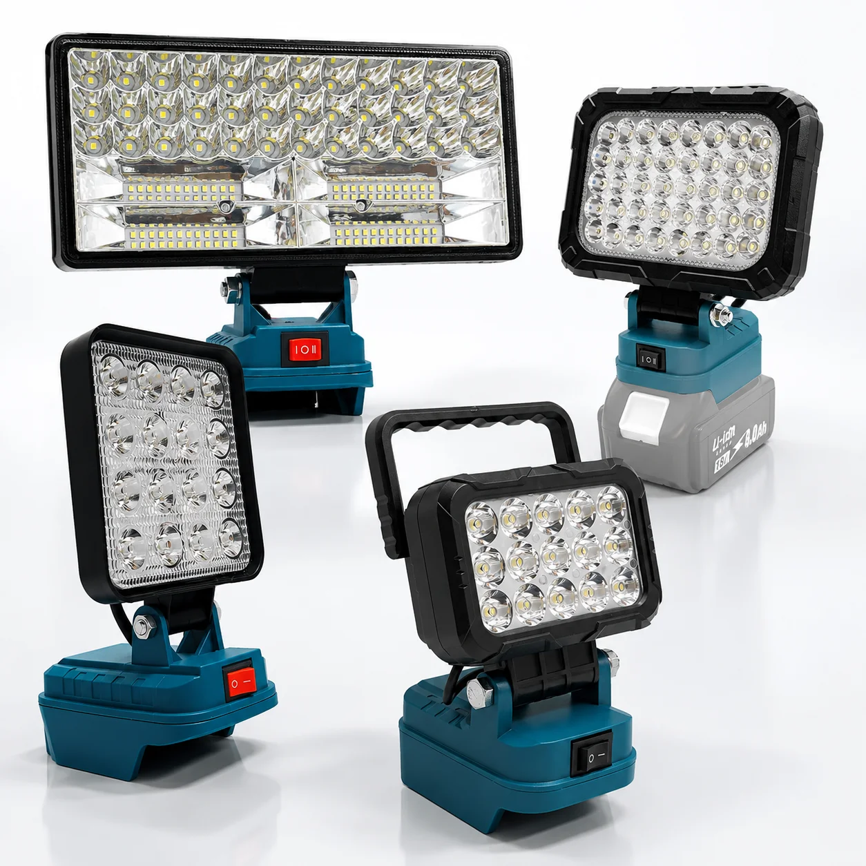 LED Work Light Spotlight USB Charging Torch Lamp For Makita 18V Battery Cordless Flashlight Outdoor Camping Workshop Repair