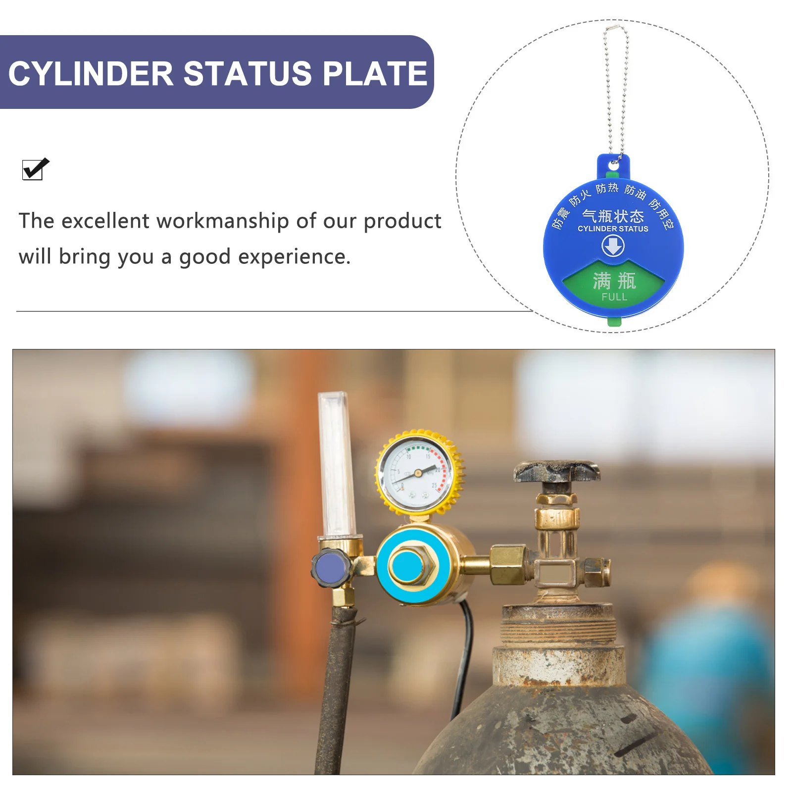 Hospital Oxygen Cylinder Status Identification Plate Durable Practical Cylinder Status Tag Easy Tracking System