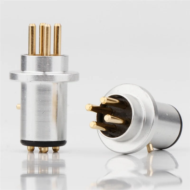 AD23-1 قطعة DIN مطلية بالذهب التوصيل الدوار Tonearm 4 دبوس ذكر DIN موصل أجزاء الملحقات ل ريجا لين روكسان مشروع غريس