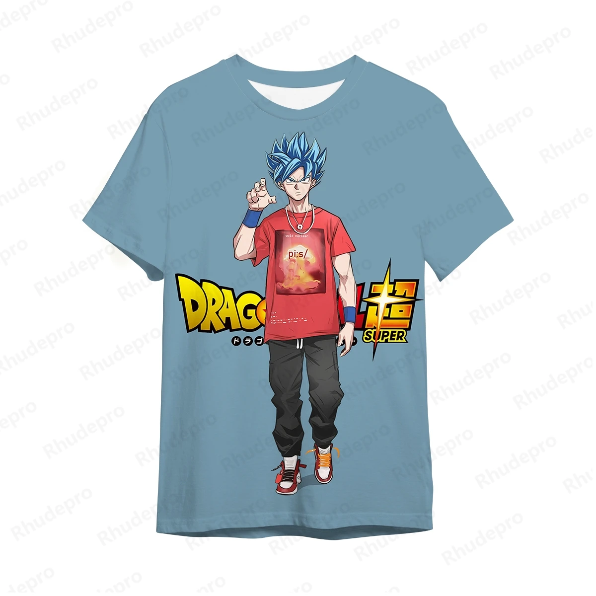 DragonBallZ-T-shirt Son Goku blanc pour enfants, haut pour garçons et filles, imprimé dessin animé animé, bébé imbibé, blanc, noir, été, 2024