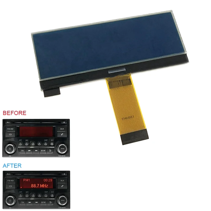 Reproductor de CD con Radio FM, pantalla LCD de repuesto para Nissan Juke, Qashqai, x-trail Frontier, Note, Navara, Suzuki, Equator