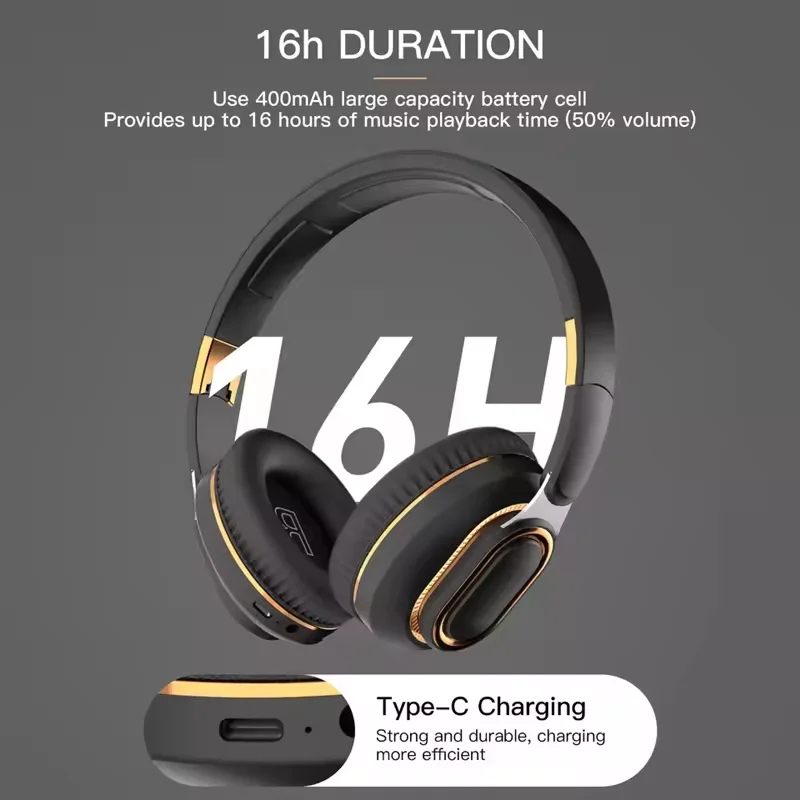 Wireless Over Ear Headphones Studio DJ Stereo Headsets with 3.5mm Audio Cable BT5.0 Foldable Wireless Esports Headphones