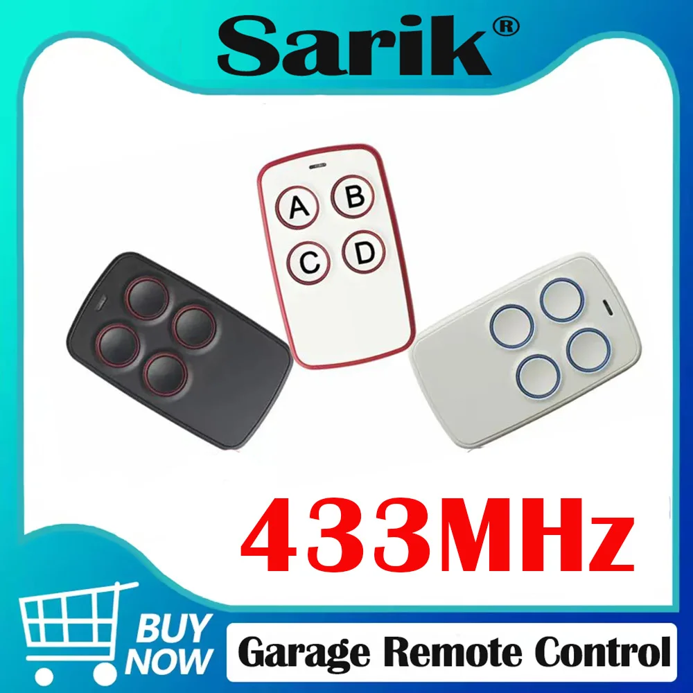433.92 Mhz Duplicator Code Remote Control RF Wireless Universal Door Clone Cloning Code 4 Keys Remote Control