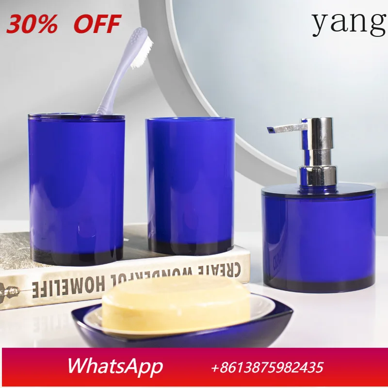

Yjq bathroom wash four-piece set toothbrush holder soap box toilet brush bathroom toilet