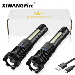 High Power Led Flashlight Portable Multi-Functional Rechargeable Led Flashlight Telescopic Zoom Torch Camping Hiking Flash Light