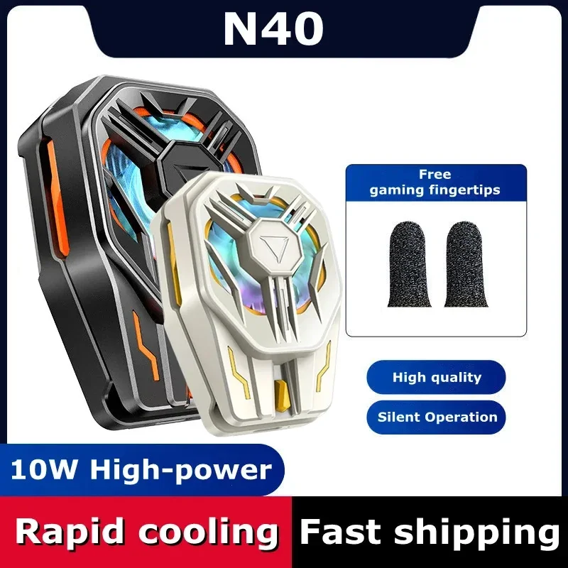 

N40 Mobile Phone Cooler Cooling Fan Radiator Back-clip Semiconductor Heat Sink For IOS Android Live Streaming Heat Dissipator