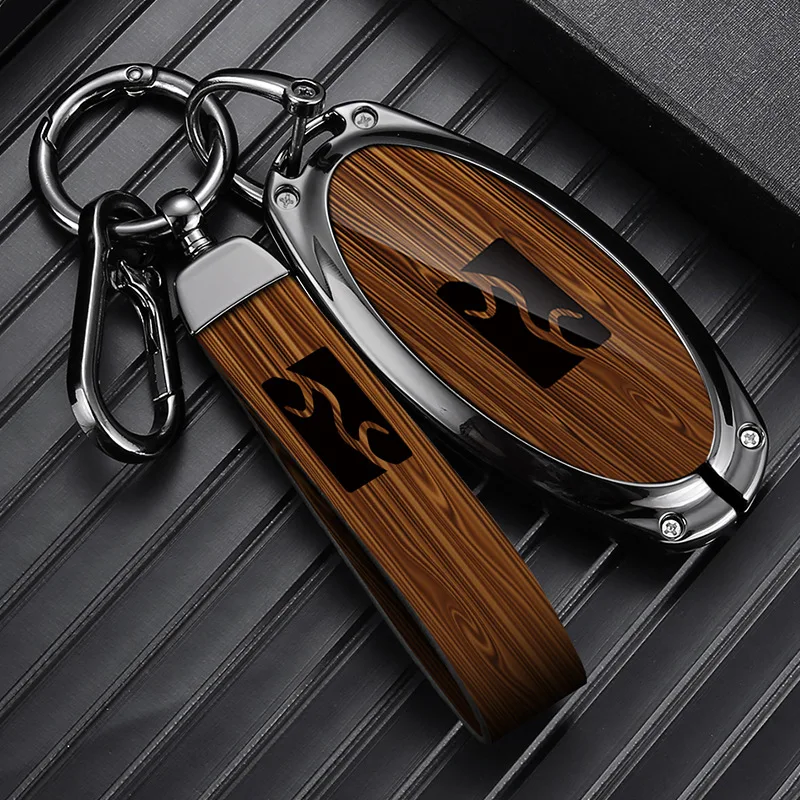 غطاء حافظة مفاتيح فاخر من سبائك الزنك لـ BYD Yangwang U8 / U9 / U7 - غلاف حماية ممتاز مع سلسلة مفاتيح ملحقات السيارة الداخلية