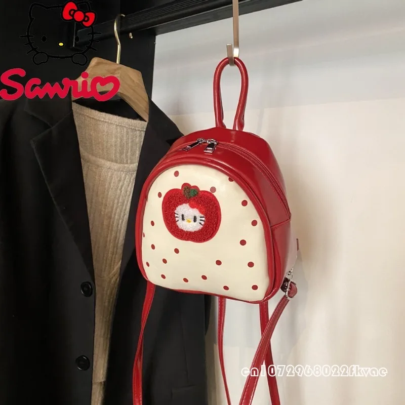 Hello Kitty New Women's Mini Backpack Fashion High Quality Women's Mini Storage Bag Cartoon Cute Girl Handheld Small Square Bag