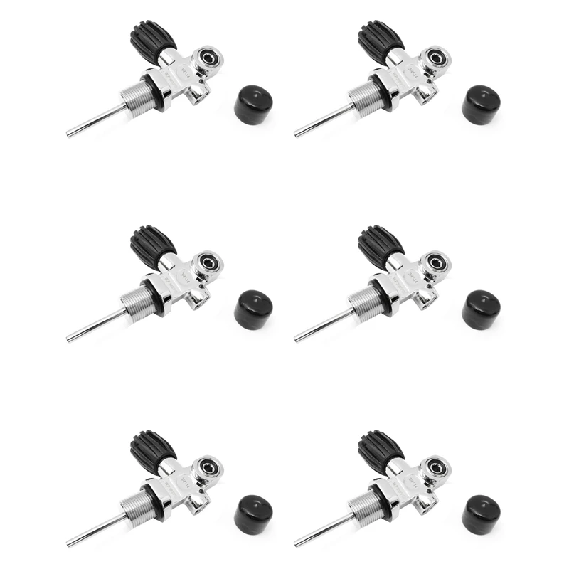 6X 3000Psi 250Bar 3/4-14NPS High Pressure Scuba Diving Tank Valve Cylinder Reducing Valve